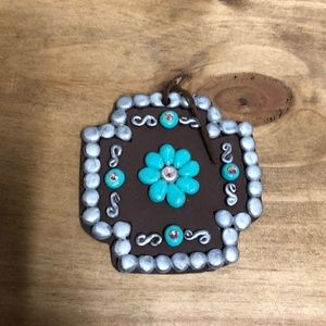 Turquoise, Brown, Silver Pendant